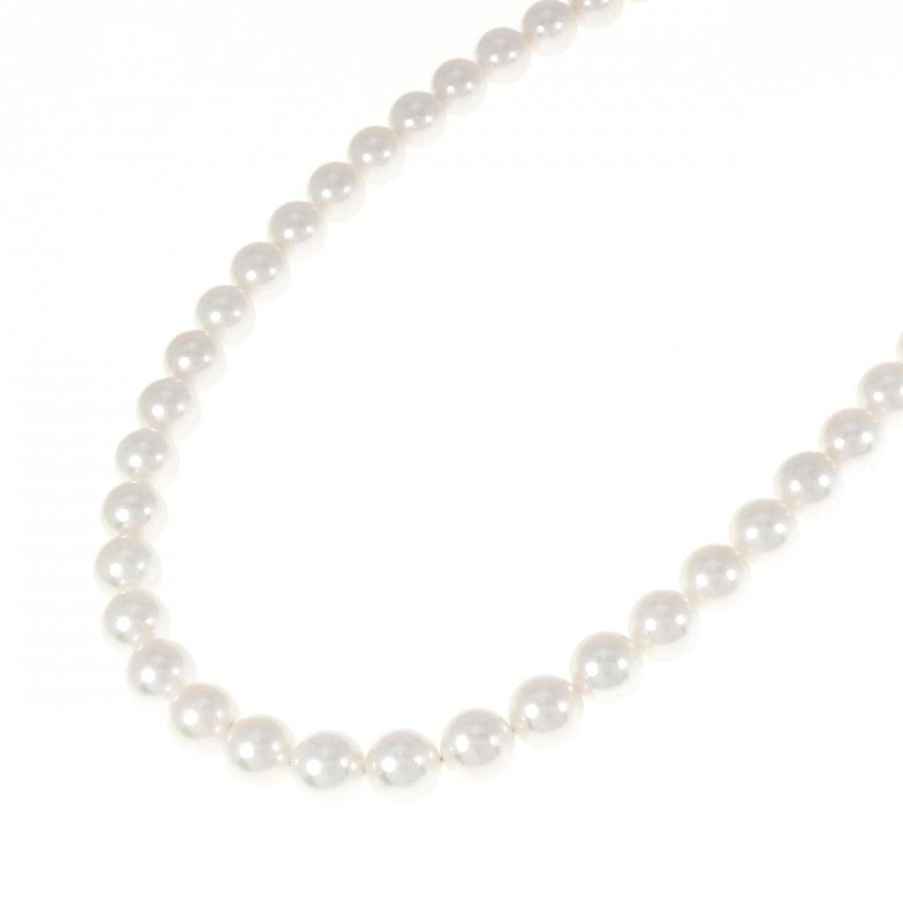 [BRAND NEW] Silver Clasp Akoya Pearl Necklace 7.5-8mm