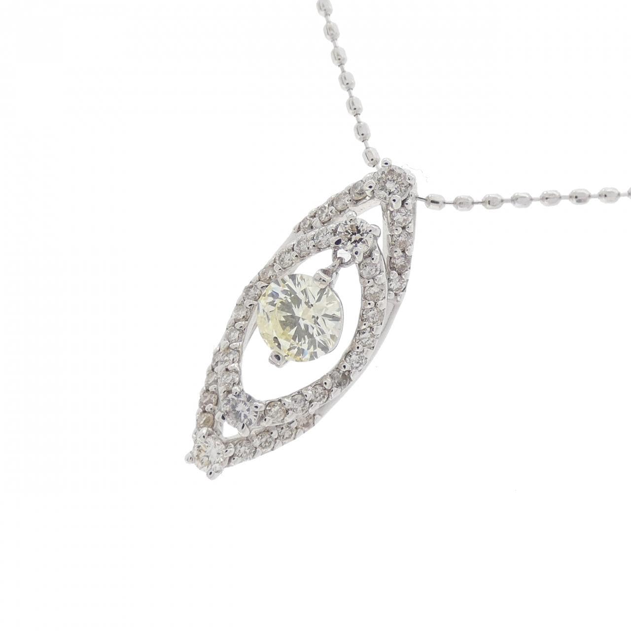 K18WG ダイヤモンド ネックレス 0.25CT