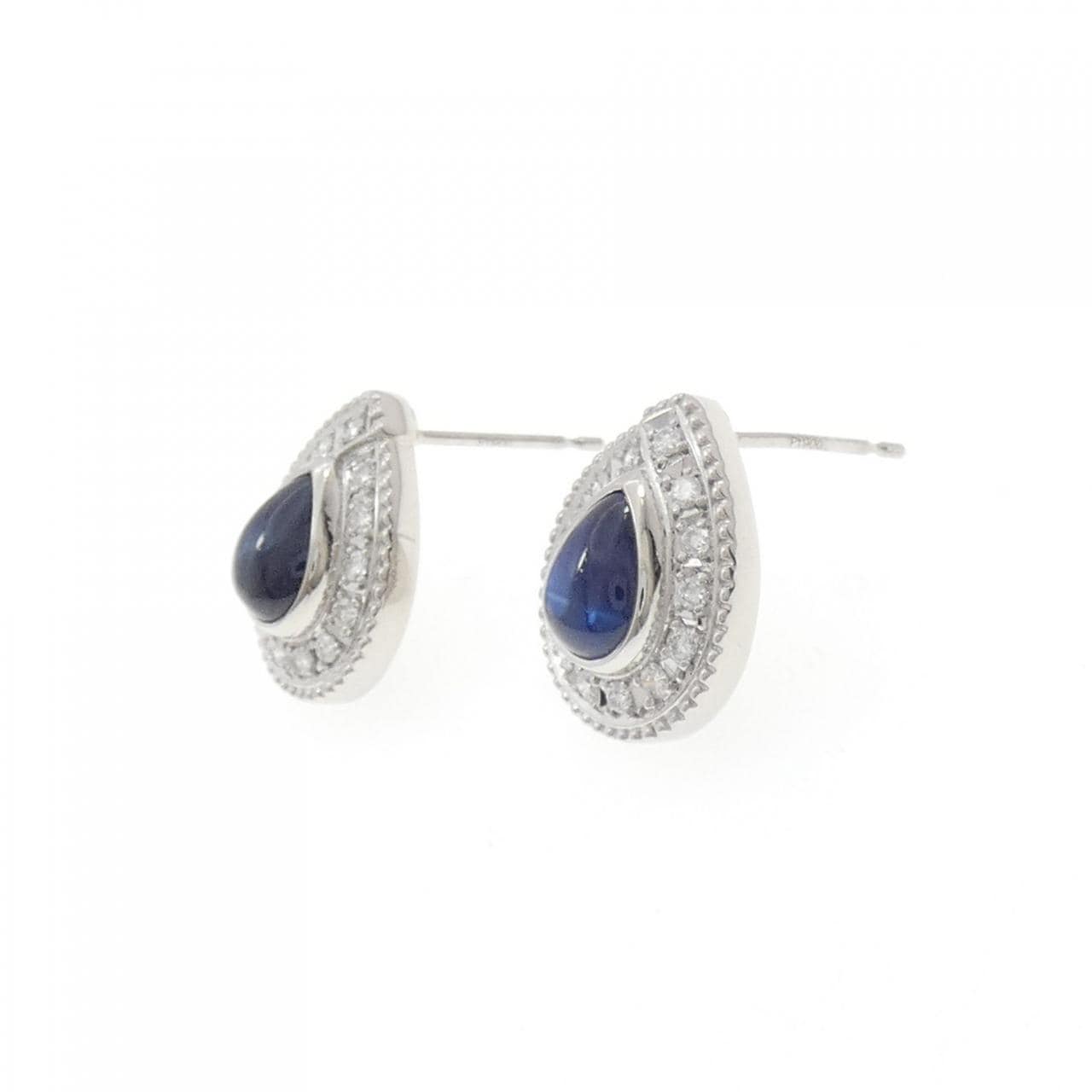 PT900 サファイヤ ピアス 3.68CT