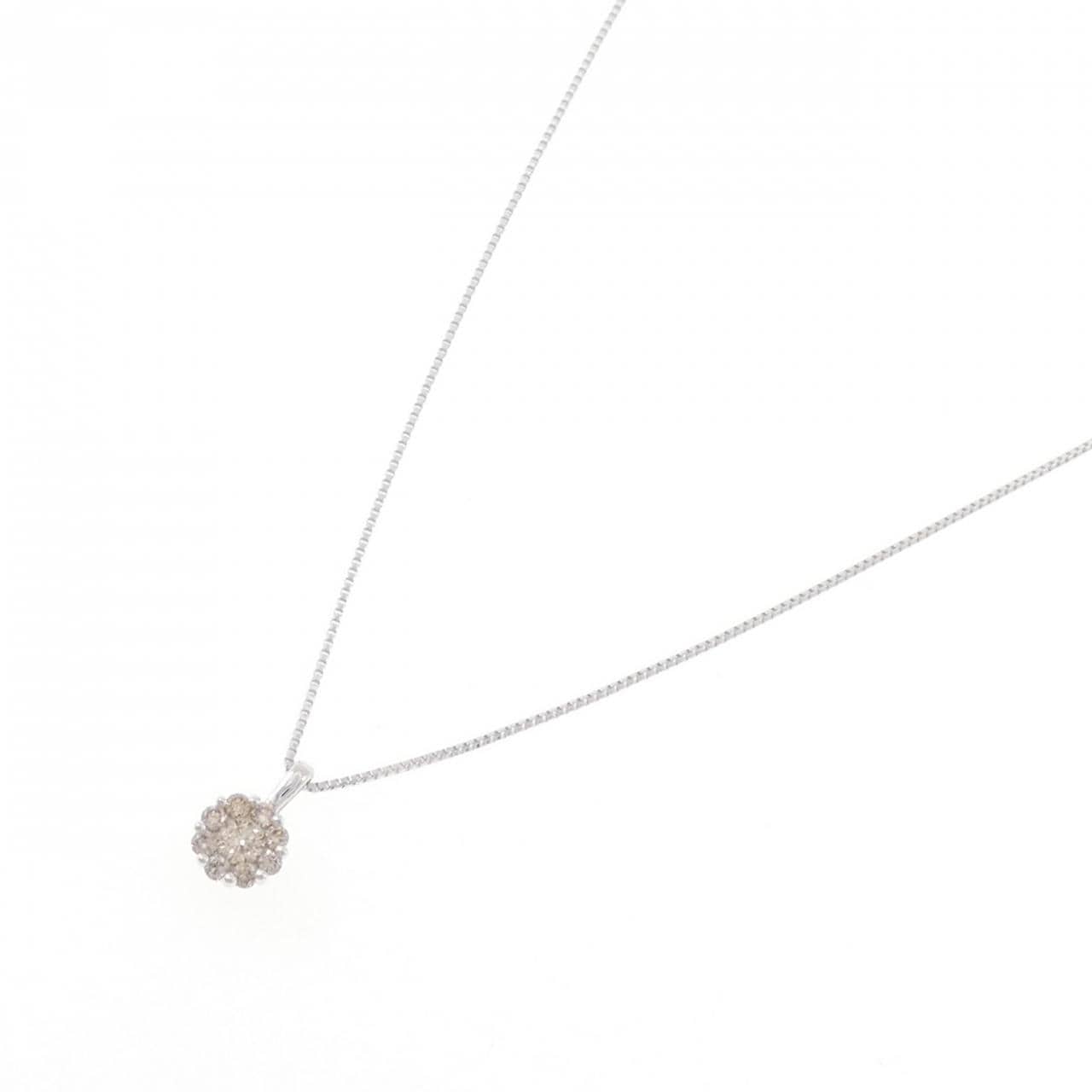 K18WG ダイヤモンド ネックレス 0.15CT