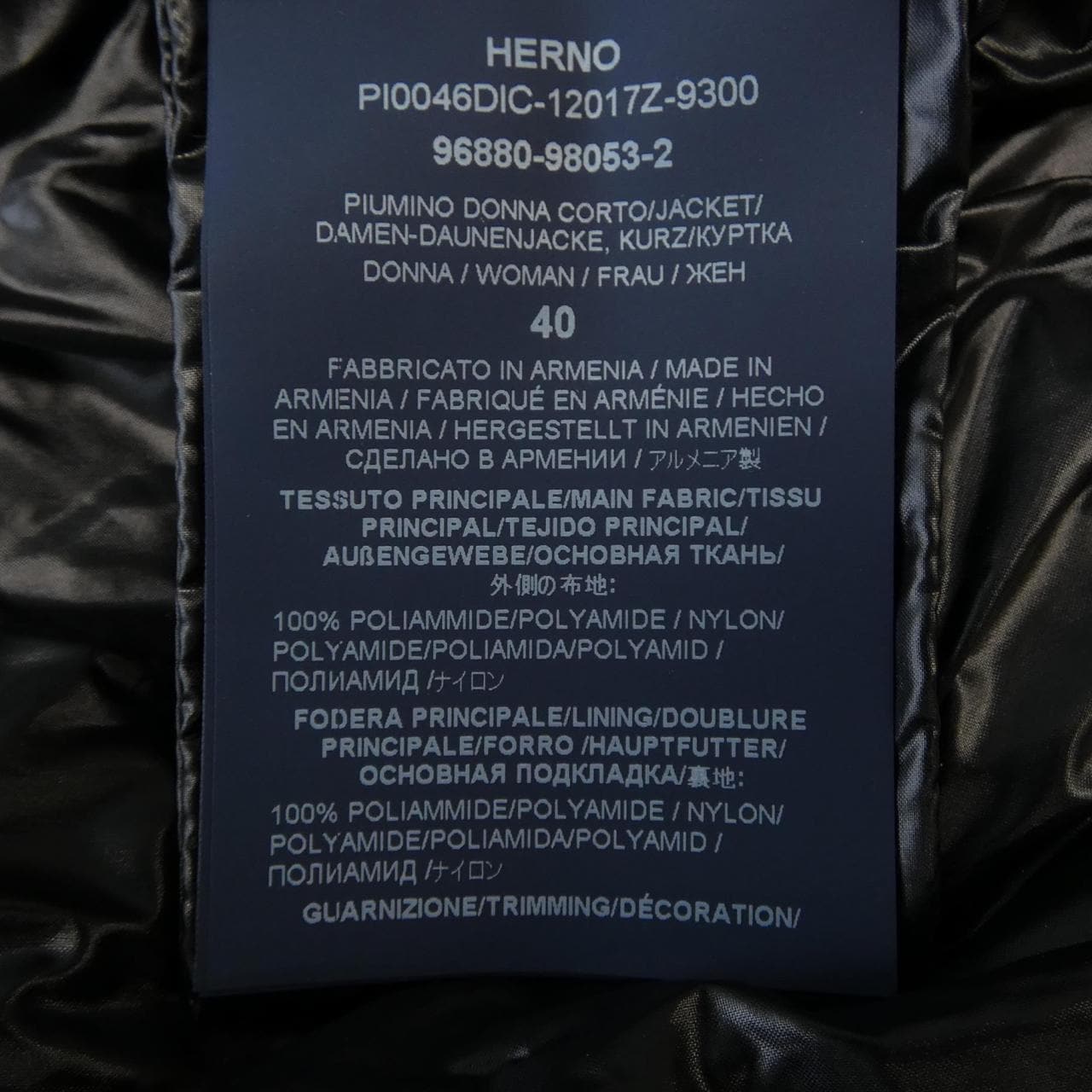 ヘルノ Herno PI0046DIC 12017Z 9300 ダウンジャケット