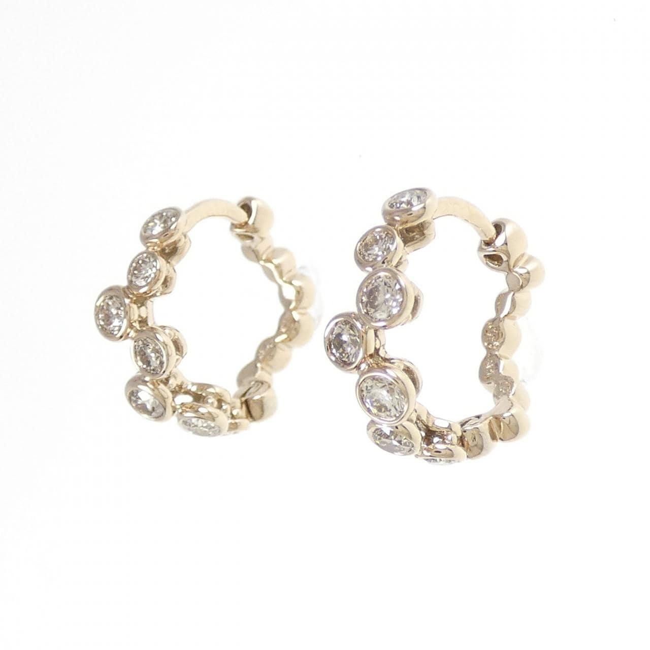 Kashikey bezel setting earrings 0.50CT