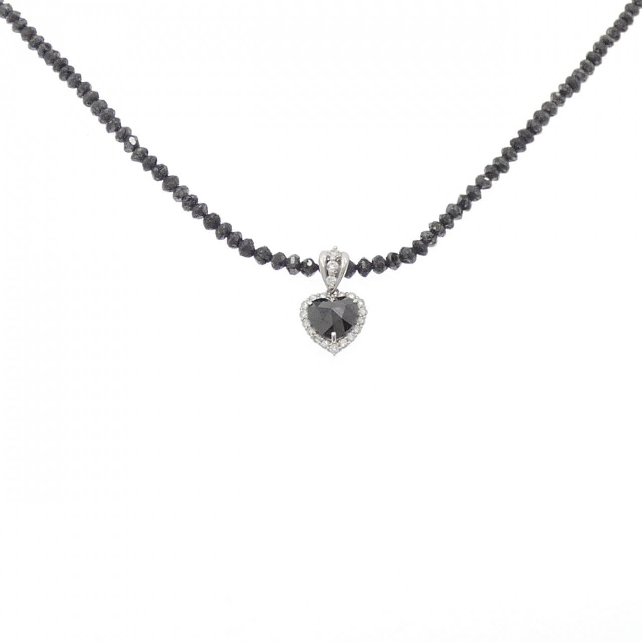 K18WG ハート ダイヤモンド ネックレス 1.25CT
