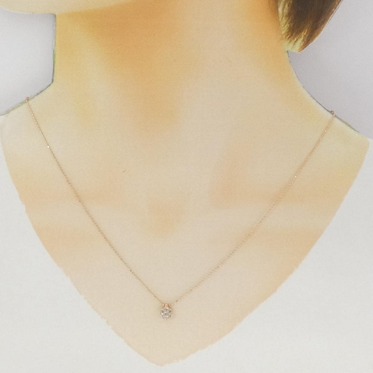 K10PG ダイヤモンド ネックレス 0.20CT
