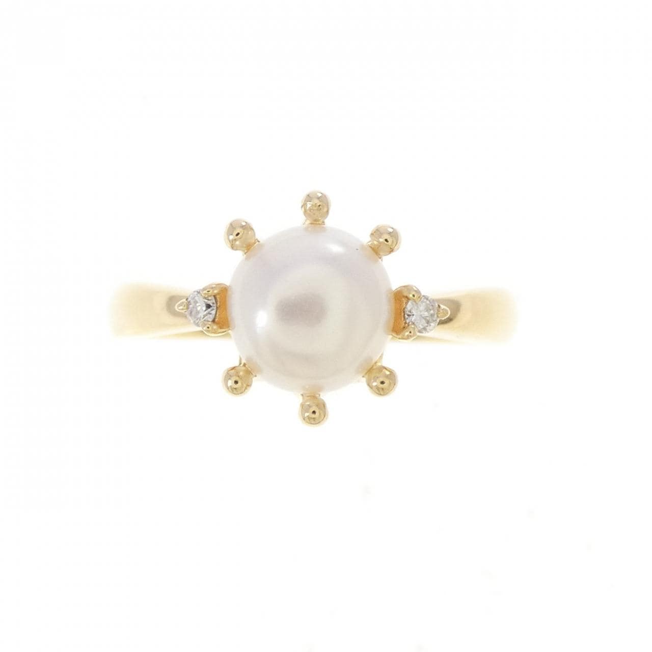 K18YG 淡水パール リング