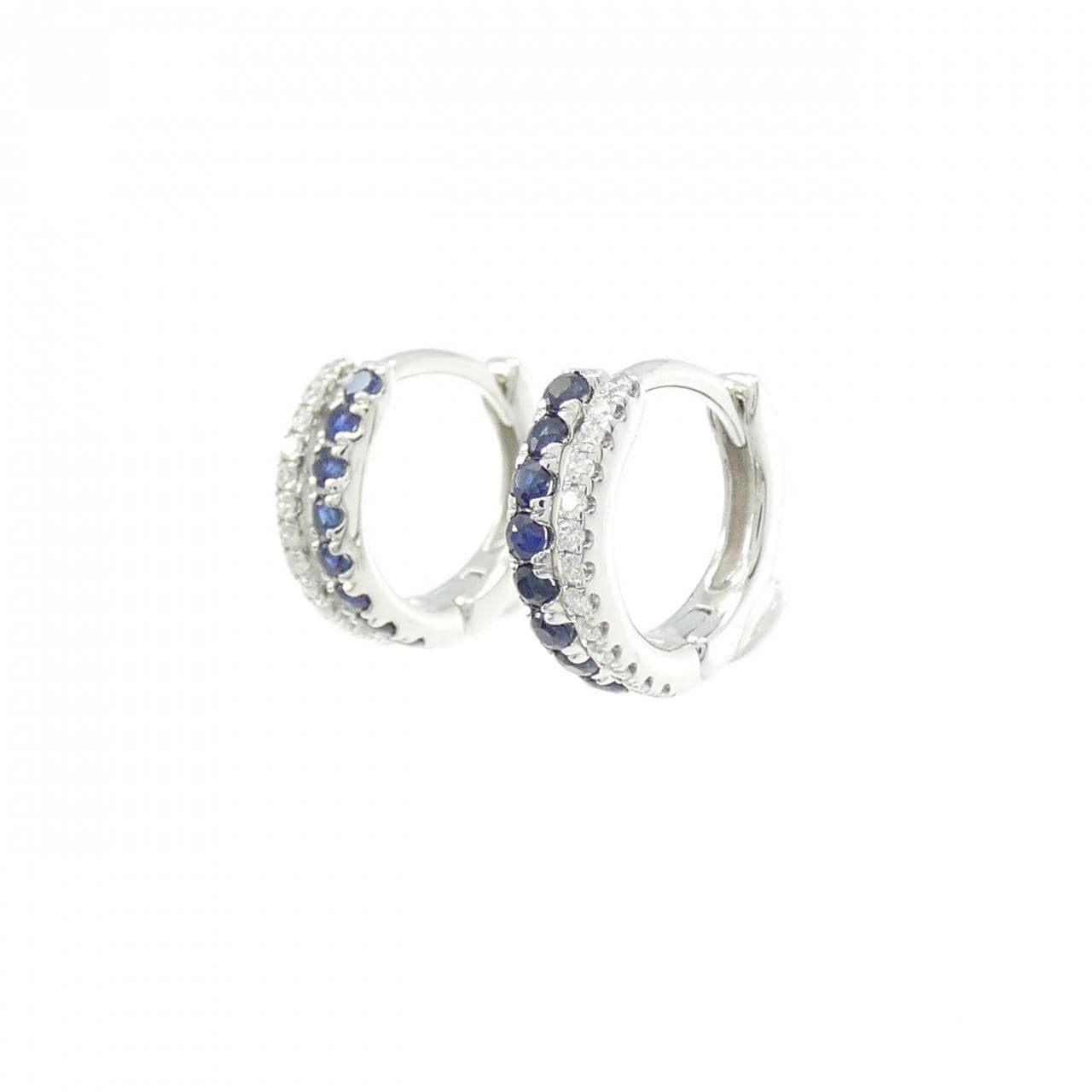 K18WG サファイヤ ピアス 0.22CT