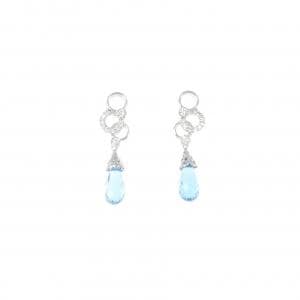 K18WG ブルートパーズ ピアス