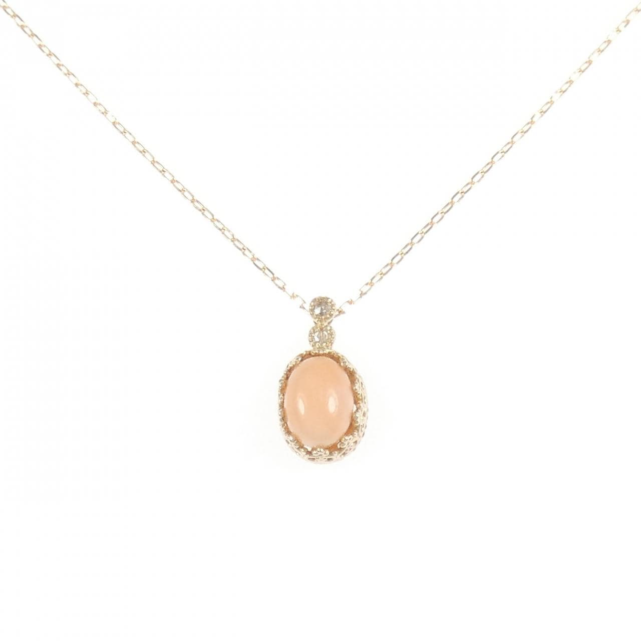 K18PG サンゴ ネックレス