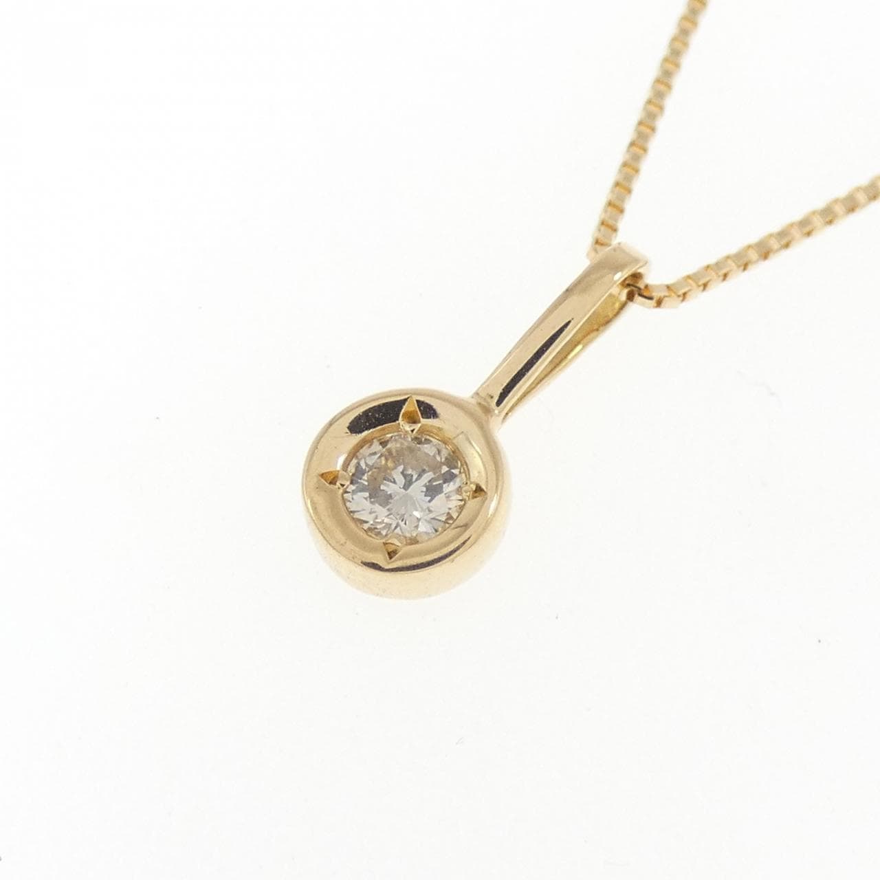 K18YG ダイヤモンド ネックレス 0.08CT