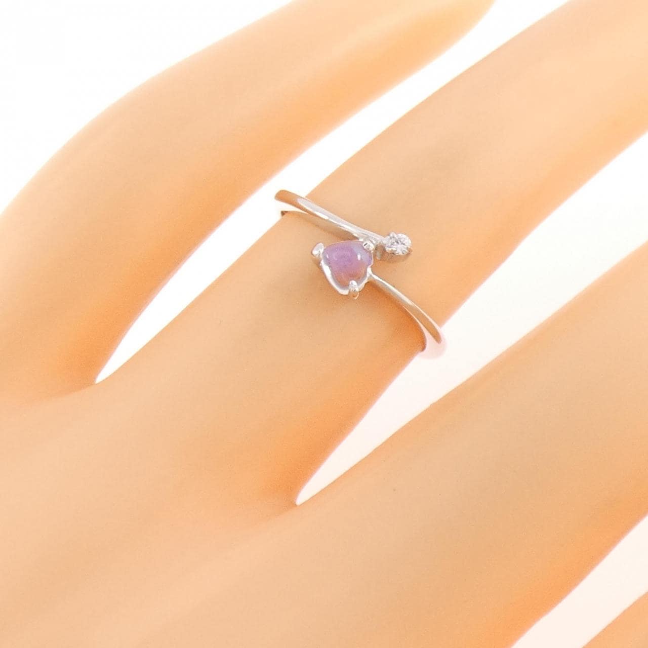 K18WG ムーンストーン リング