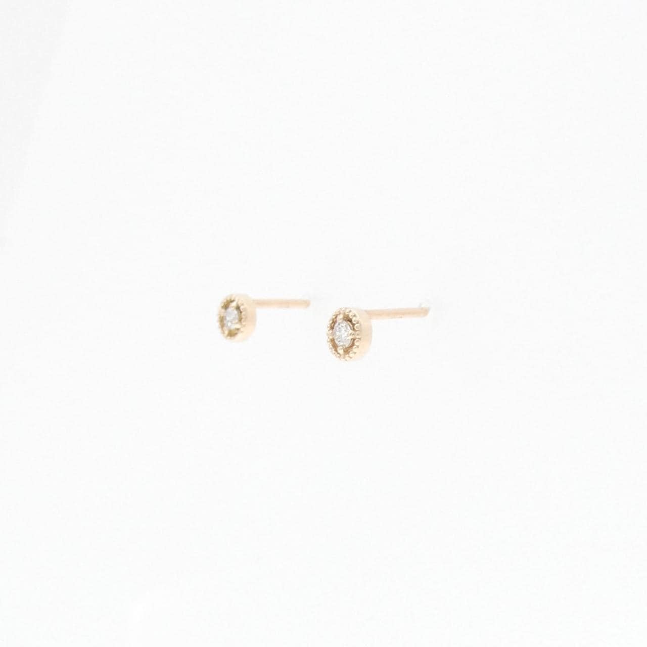 K10PG ダイヤモンド ピアス 0.04CT