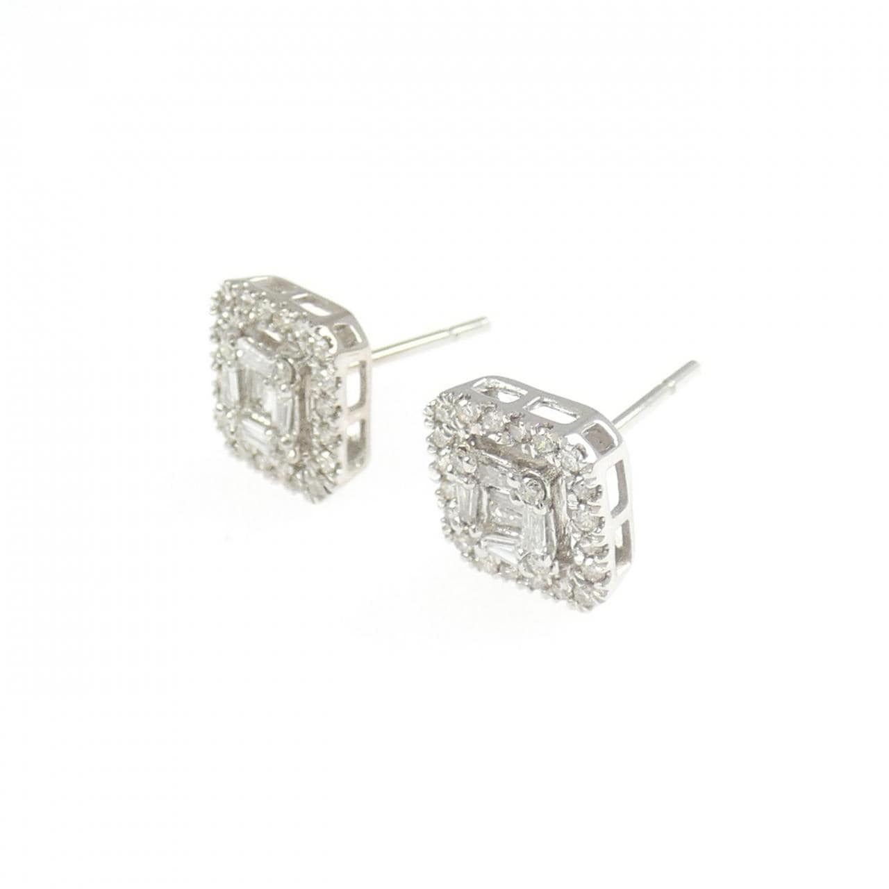 K18WG ダイヤモンド ピアス 0.40CT