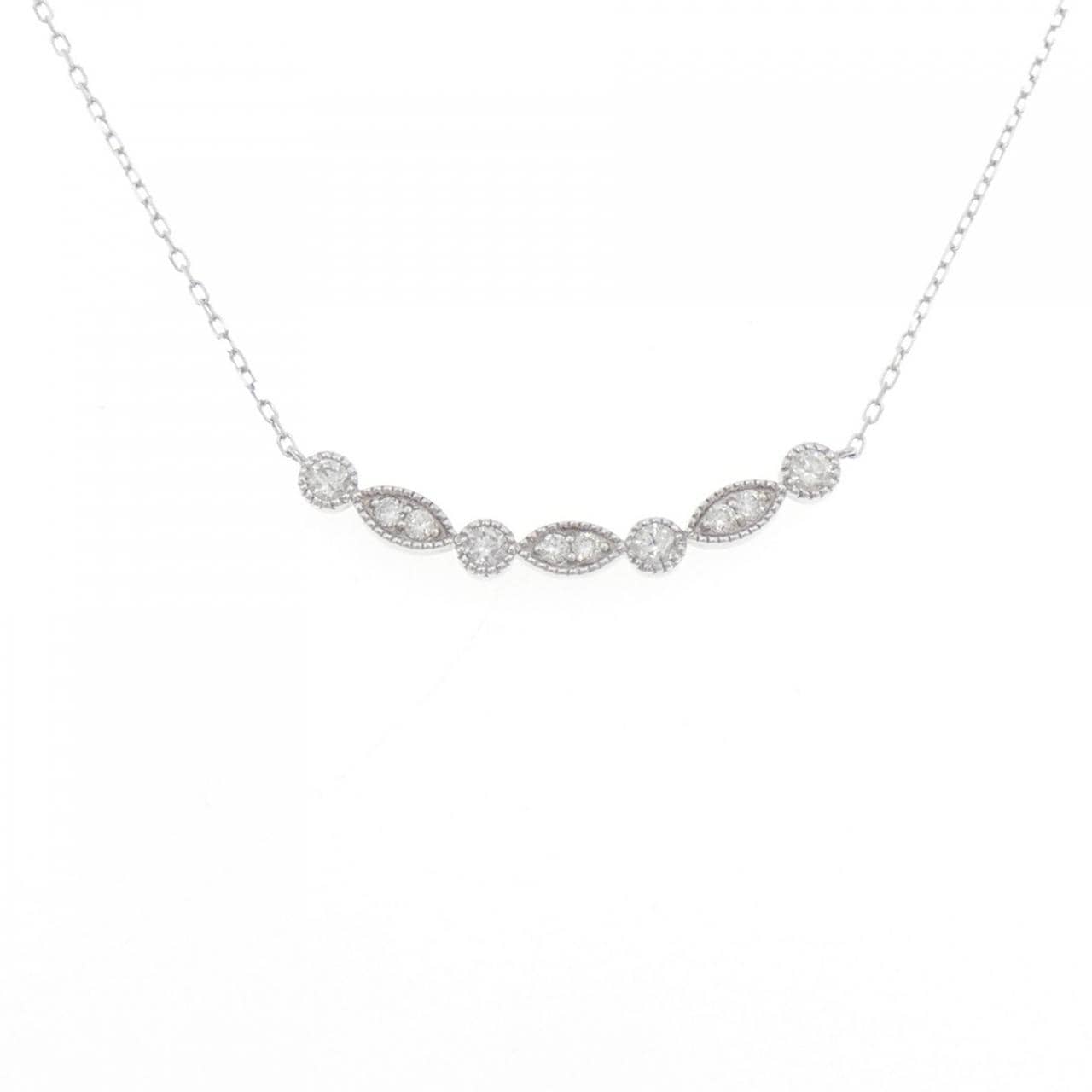 K18WG ダイヤモンド ネックレス 0.30CT