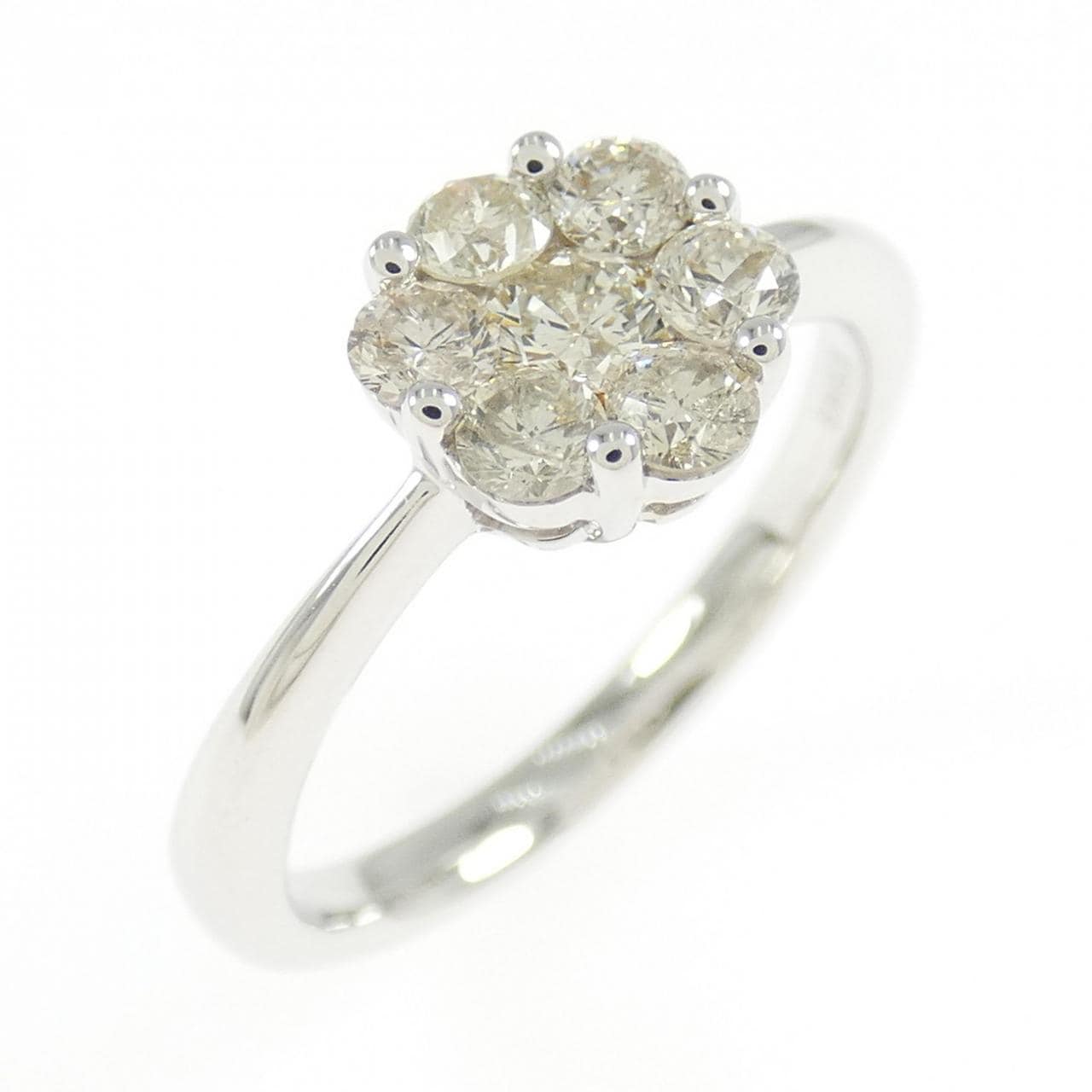 K18WG flower Diamond ring 0.50CT
