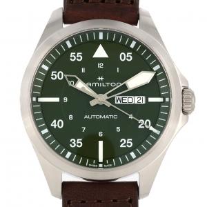 [新品] HAMILTON Khaki Aviation PILOT Day Date H646350/H64635560 SS自动上弦