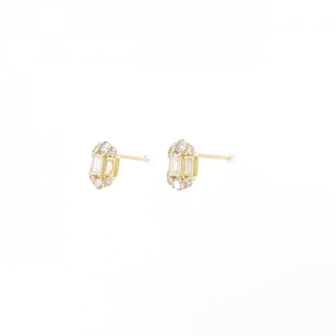 [BRAND NEW] K18YG Diamond earrings 0.40CT