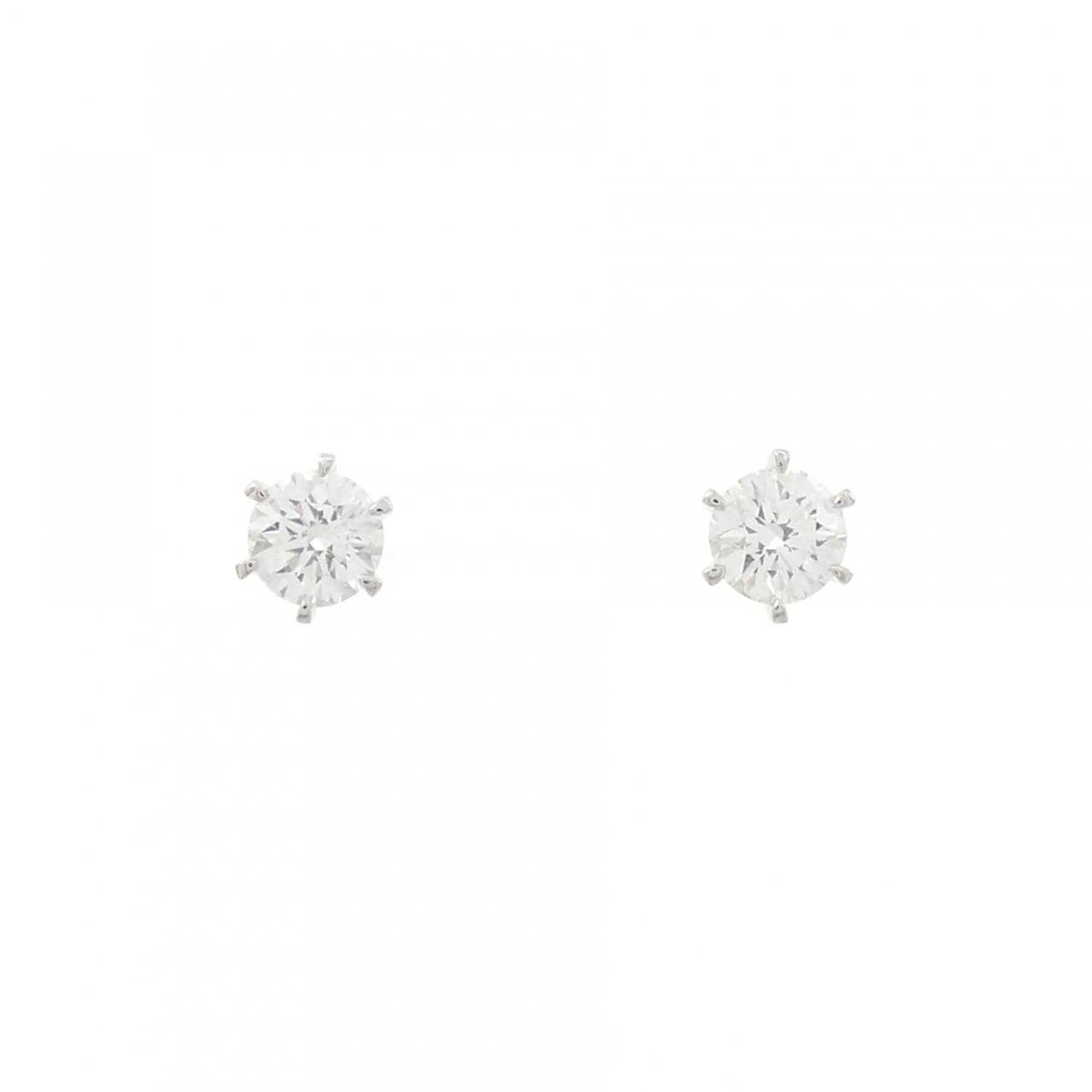 【リメイク】PT900/ST ダイヤモンド ピアス 0.339CT 0.347CT D VVS2 EXT