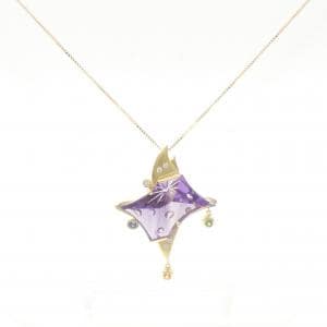 K18YG アメジスト ネックレス 16.01CT