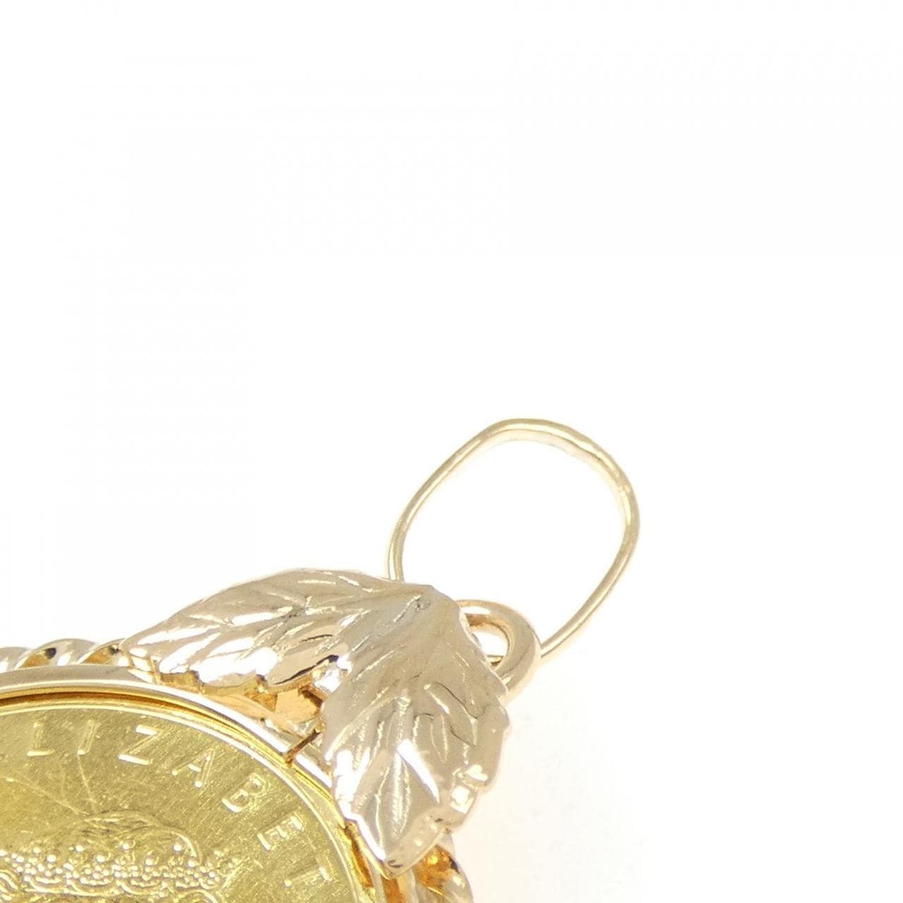 K18YG(枠) コイン ペンダント