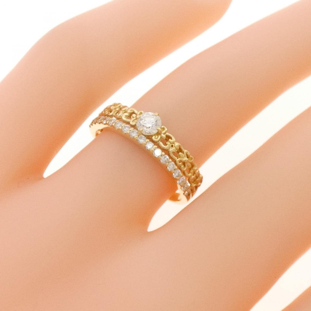 K18YG ダイヤモンド リング 0.172CT