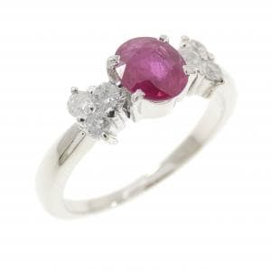 PT900 ルビー リング 0.55CT