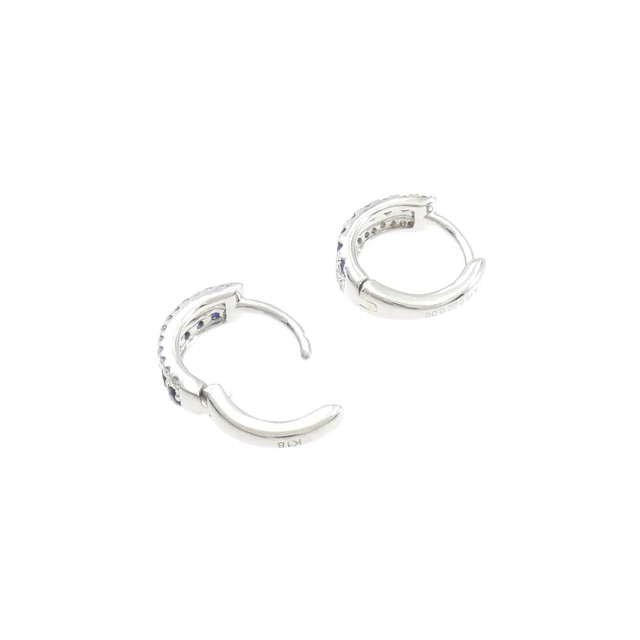K18WG サファイヤ ピアス 0.22CT