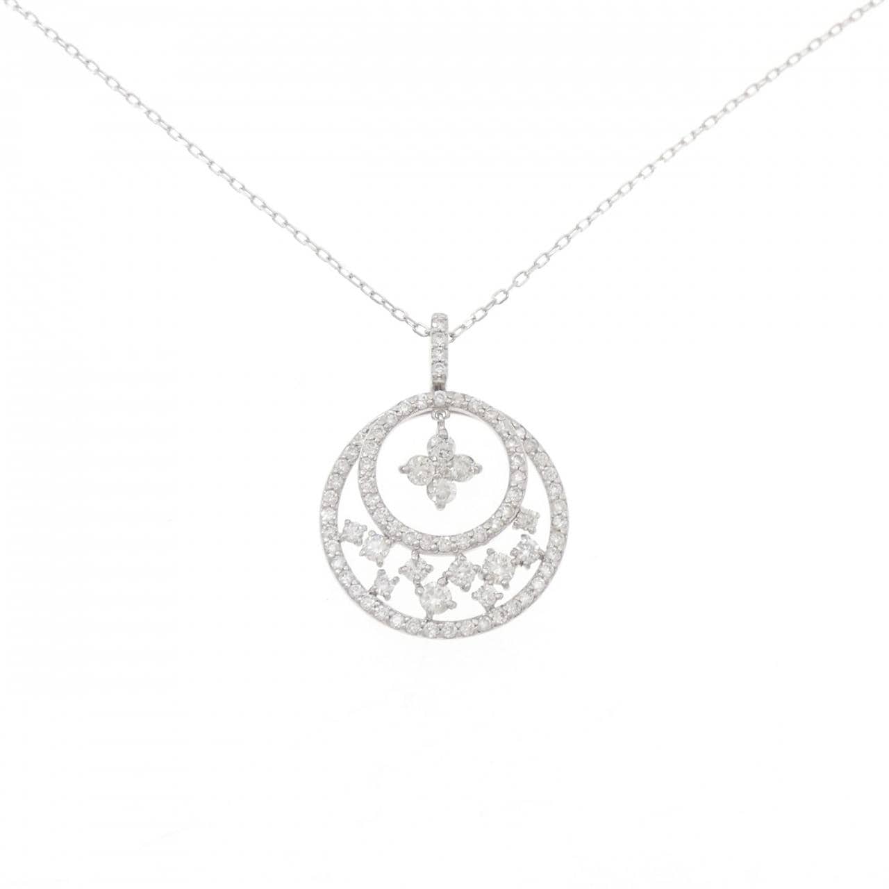 K18WG ダイヤモンド ネックレス 1.00CT