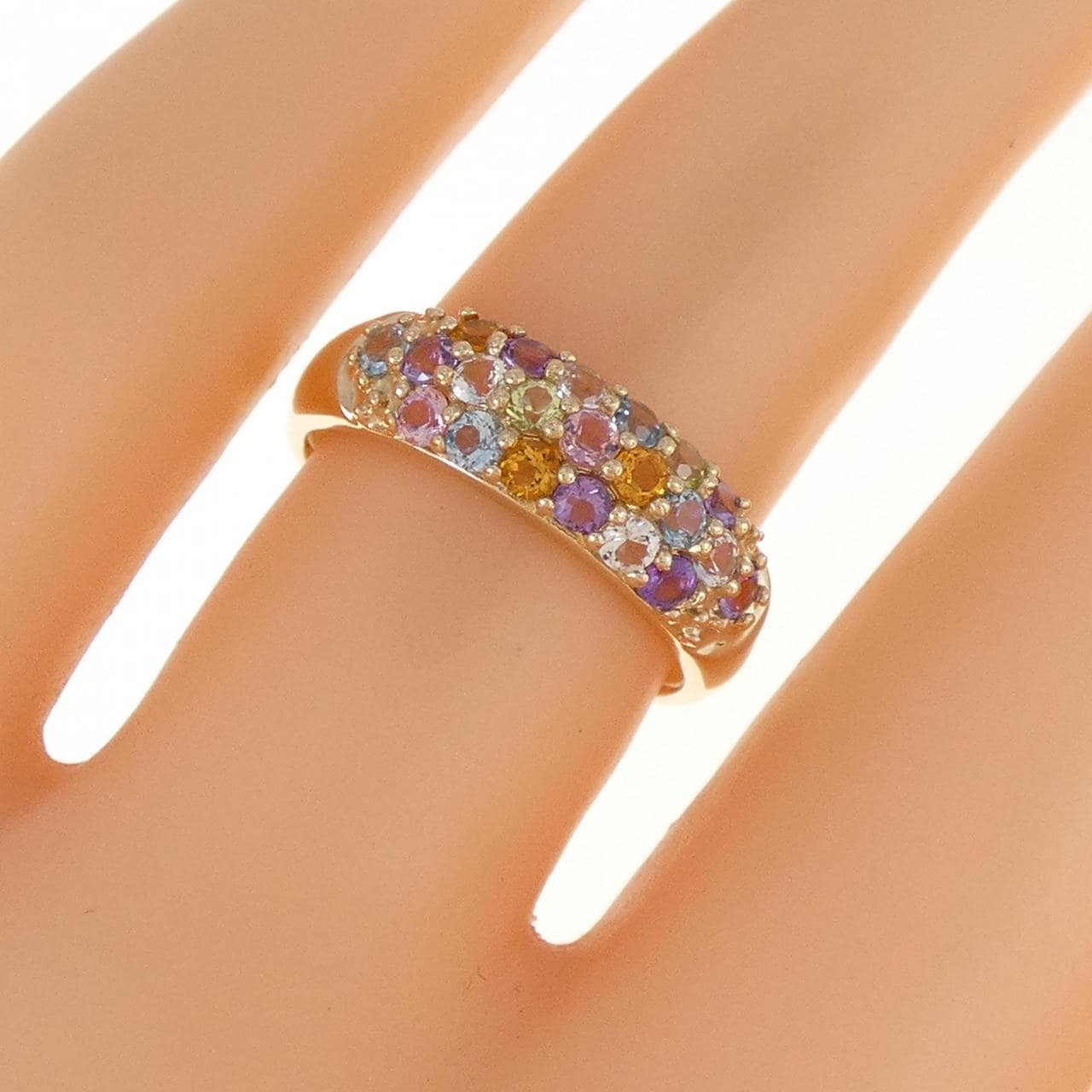 K10YG color stone ring