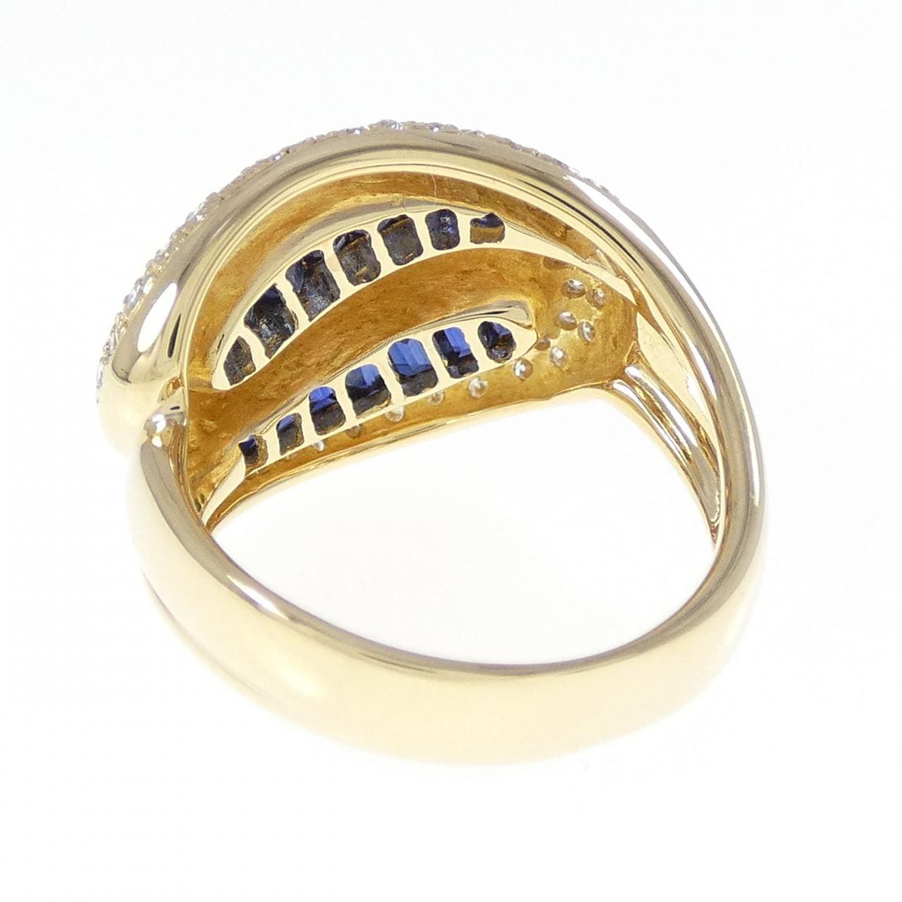 K18YG サファイヤ リング 1.62CT