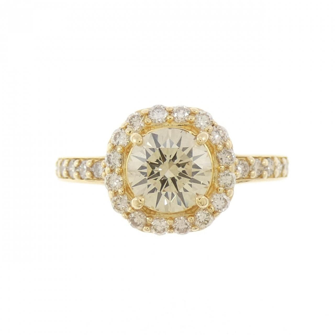 K18YG ダイヤモンド リング 0.90CT