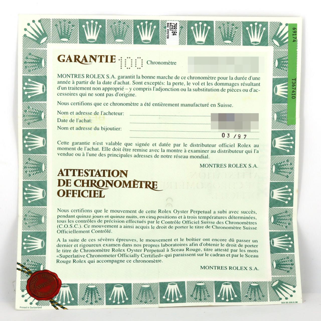 ロレックス デイトジャスト 69174 SSxWG 自動巻 T番