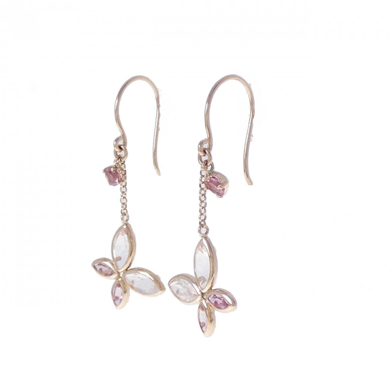 K10PG バタフライ トルマリン ピアス