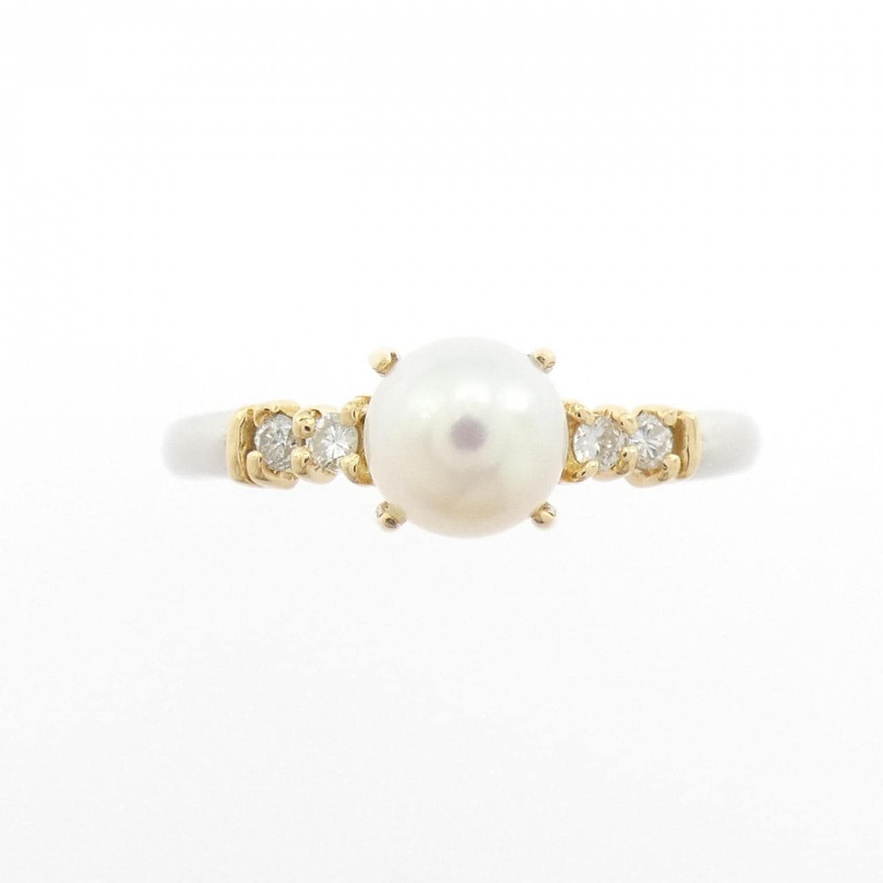 PT900/K18YG アコヤパール リング 5.1mm