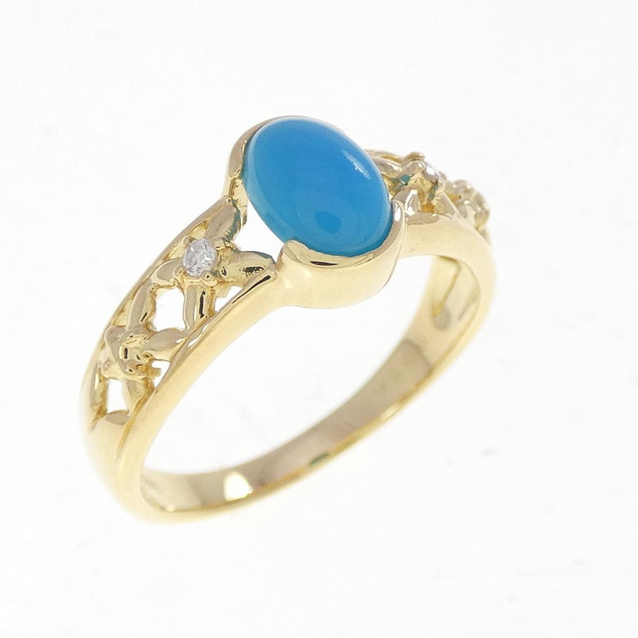 K18YG ターコイズ リング