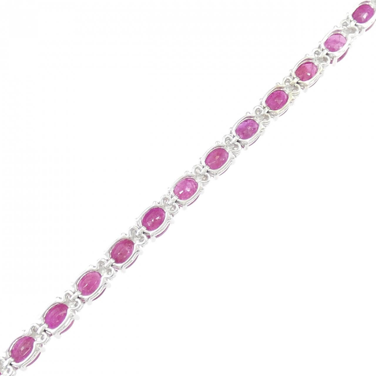 K14WG ルビー ブレスレット 10.28CT