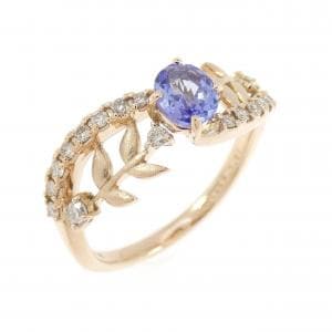 K18PG タンザナイト リング 0.38CT