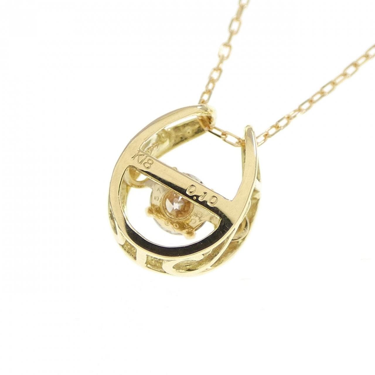 K18YG ダイヤモンド ネックレス 0.10CT