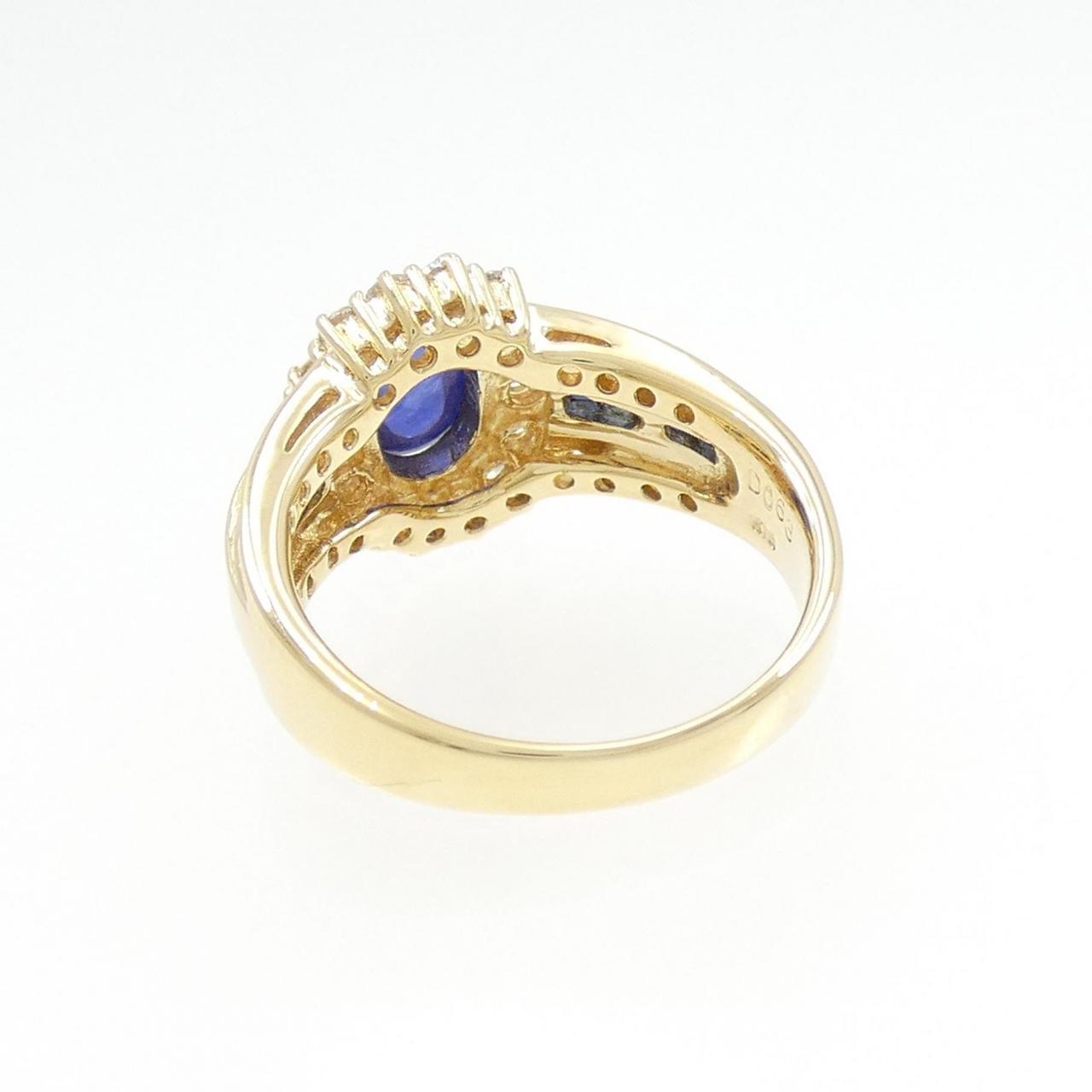 K18YG Sapphire Ring 1.91CT