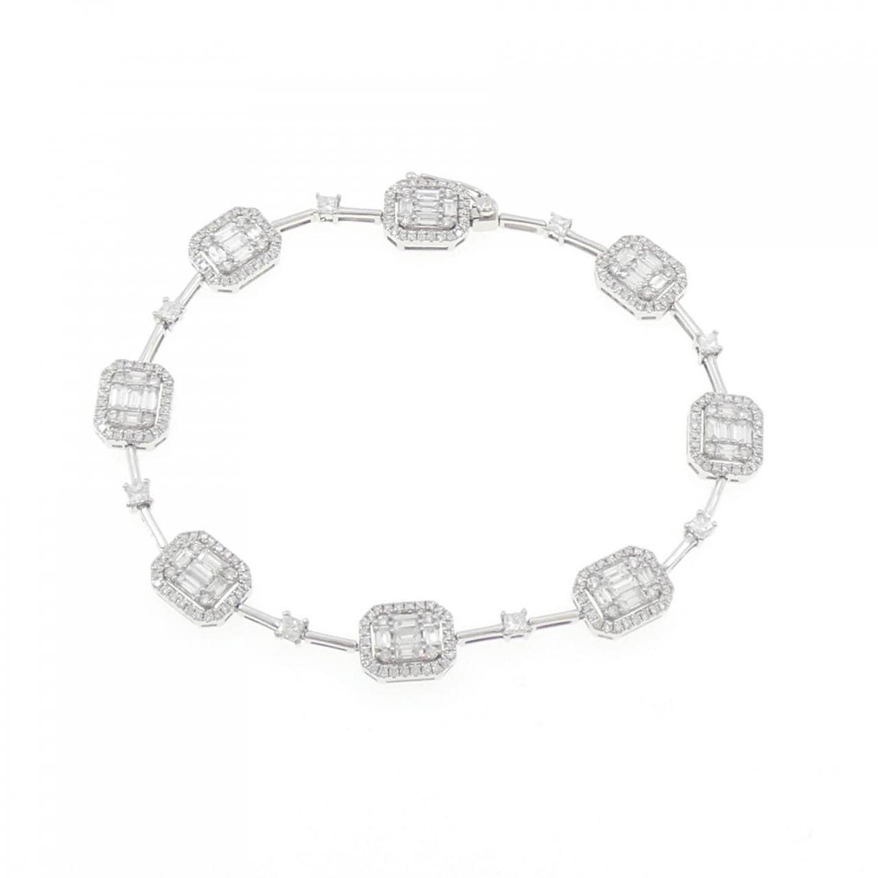 750WG ダイヤモンド ブレスレット 2.41CT