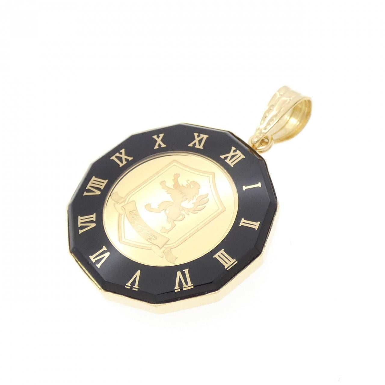 [新品] K18YG（框架）硬币吊坠