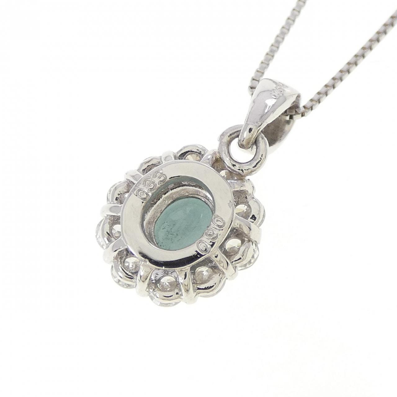 PT900/PT850 グリーンガーネット ネックレス 0.60CT