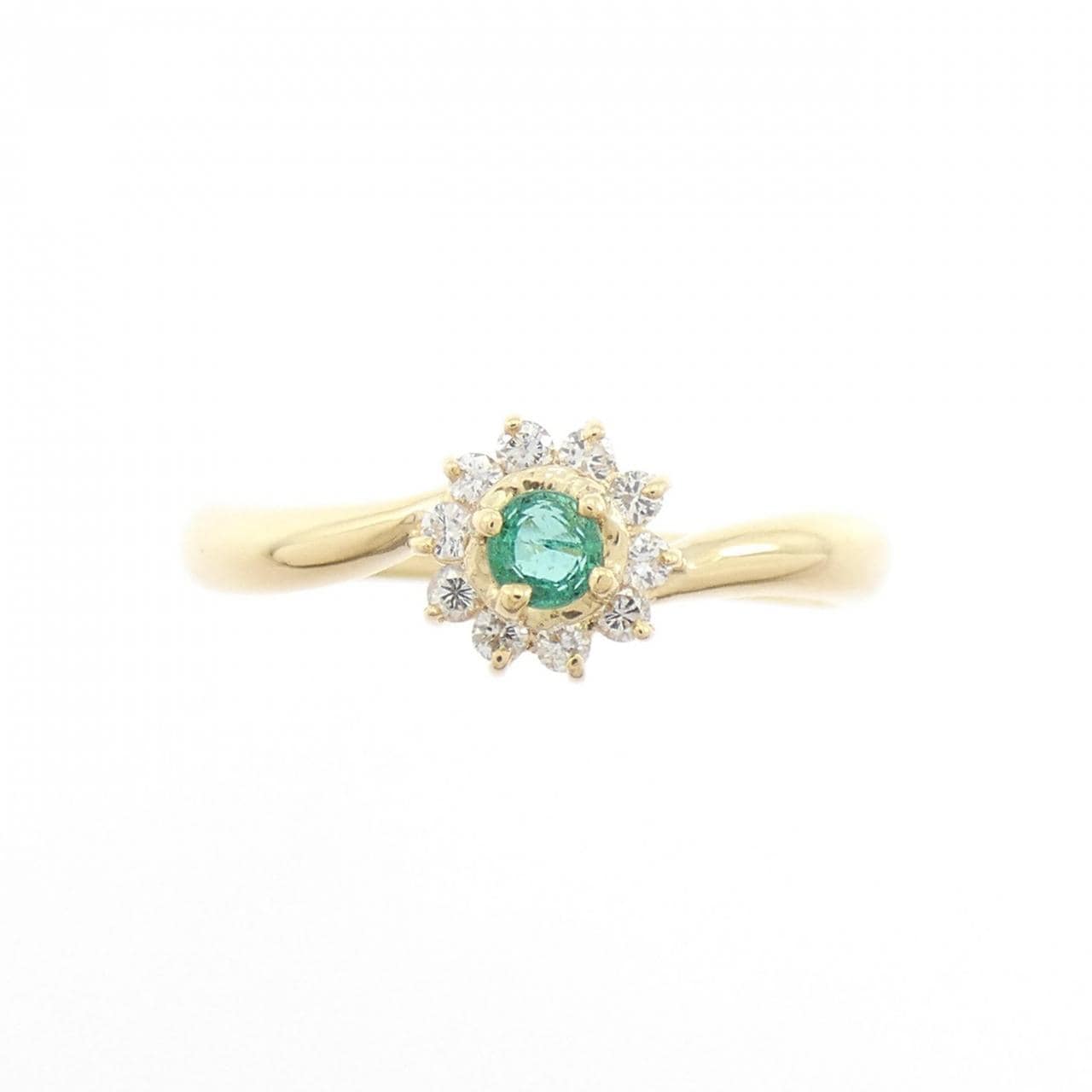 K18YG エメラルド リング