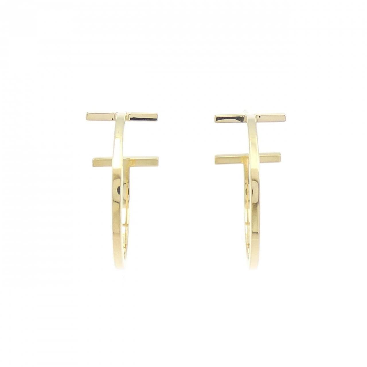 ティファニー Tワイヤー フープ ミディアム ピアス