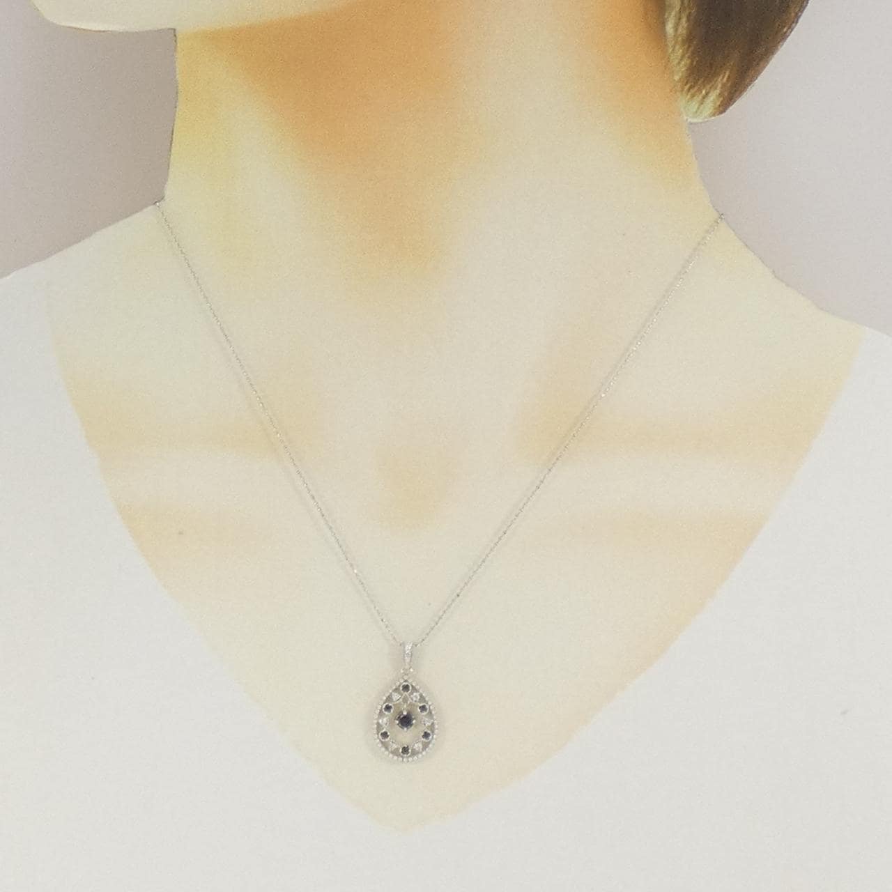 K18WG ダイヤモンド ネックレス 0.26CT