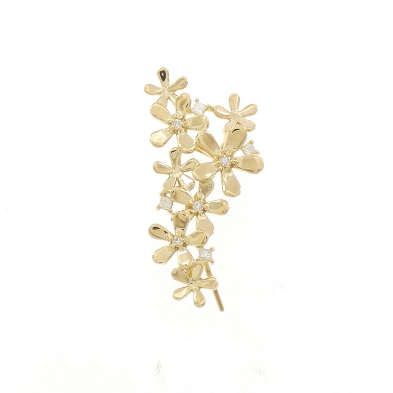 アーカー フルール ブリリアン ピアス 0.11CT 片耳
