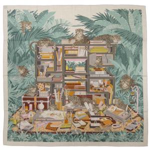 エルメス HERMES LES DOUZE LEOPARDS H243762S カレジェアン140 ショール