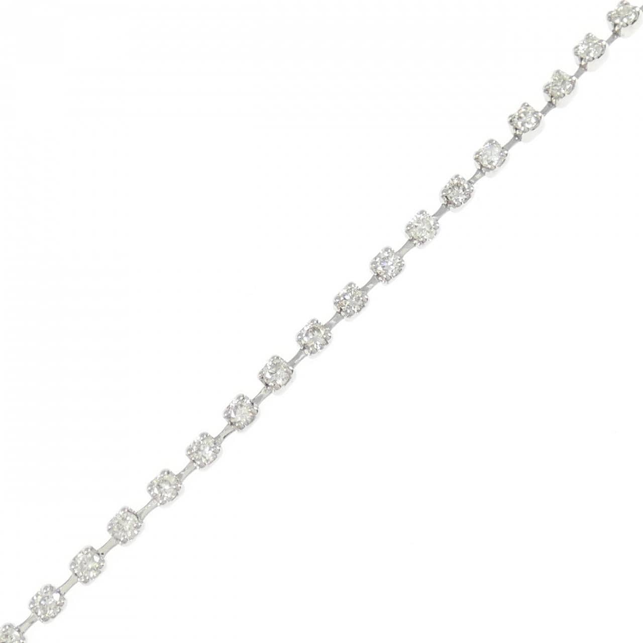 K18WG ダイヤモンド ブレスレット 1.00CT