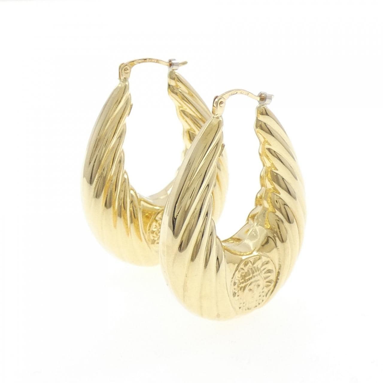 750YG earrings