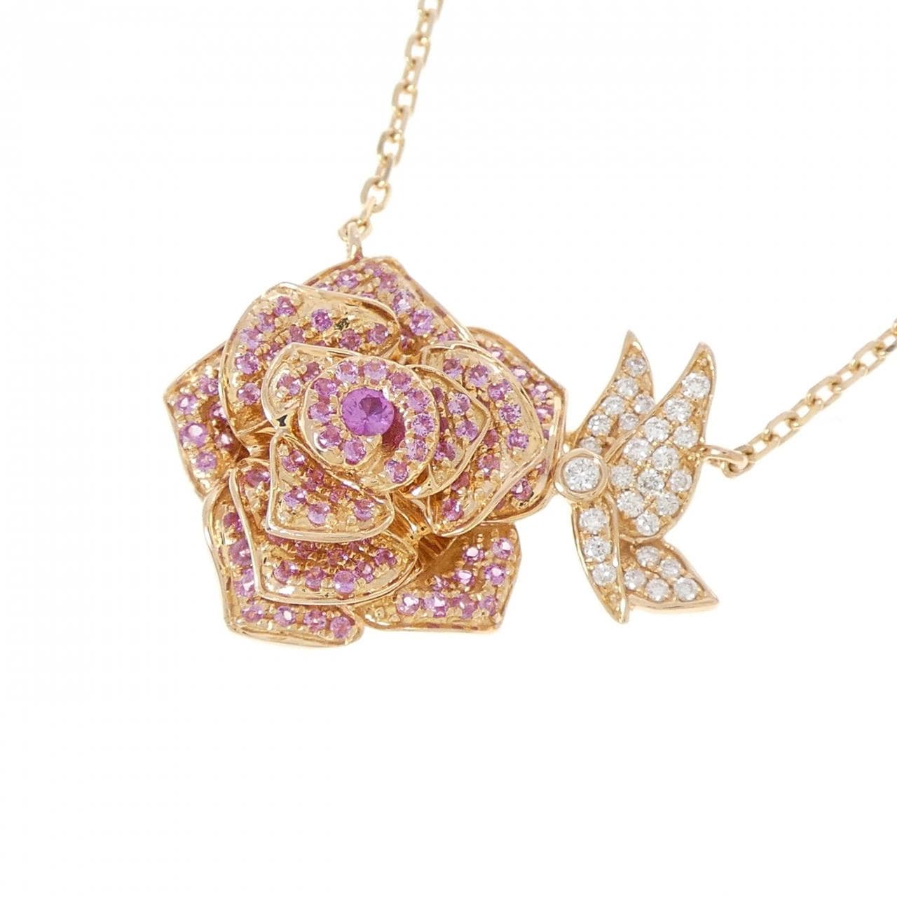 サラ チャン ローズ サファイヤ ネックレス 0.43CT