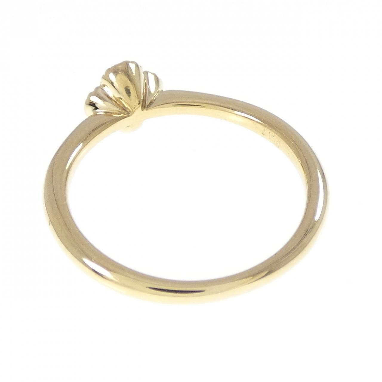 K18YG フラワー ダイヤモンド リング 0.17CT